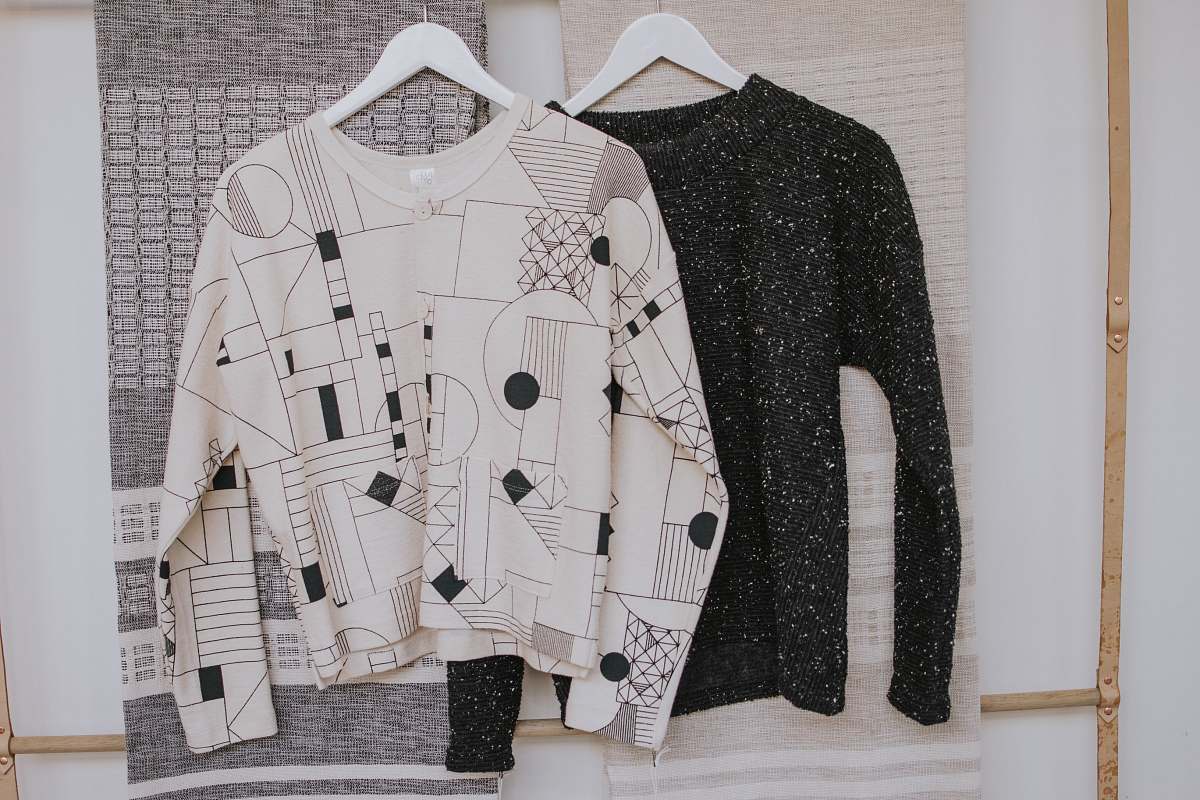 portland black and white sweaters clothing